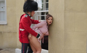 Royal Guardsman Fucked Brunette MILF Sofia Lee